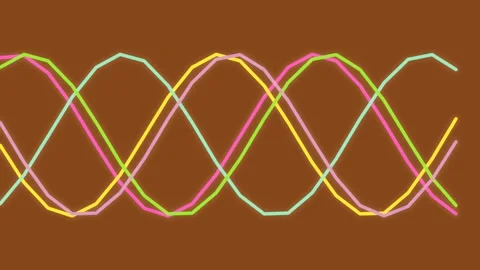Abstract sine wave pattern animation on solid burgundy background Stock Footage 339331950