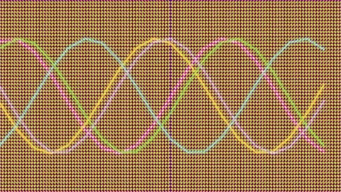 Abstract sine wave visualization showing frequency and energy dynamics Stock Footage 336163712