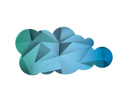 Abstract single cloud shape icon 스톡 일러스트