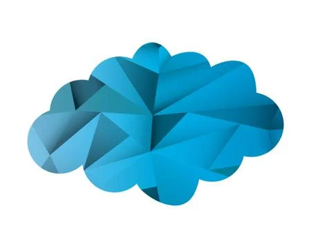 Abstract single cloud shape icon Stock Illustration