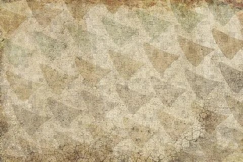 Abstract sixties decoration background texture with triangles and craquelures. 스톡 사진