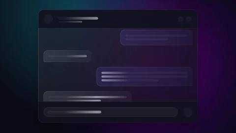 Abstract Skeleton Loading Animation for Messaging App Interface Stock Footage 347820302