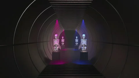 Abstract Skeleton Tunnel Stock-Footage 269763144