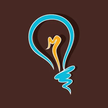 Abstract sketch bulb vector イラスト素材