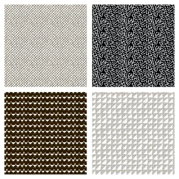 Abstract Sketched Scribble Seamless Background Patterns Stock Illustration