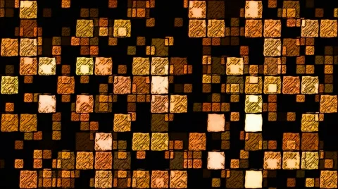 Abstract Sketchy Glowing Squares Background - Loop Orange Stock Footage 63607640