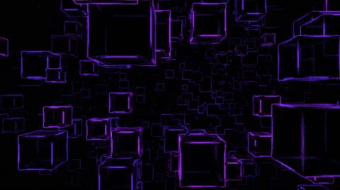 Abstract Sketchy Moving Blocks Background - Loop Violet Stock Footage 57359290