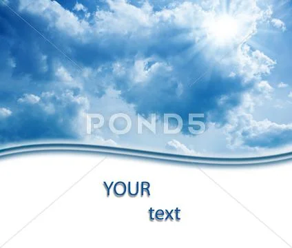 Abstract skies background with copy space Stock Illustration