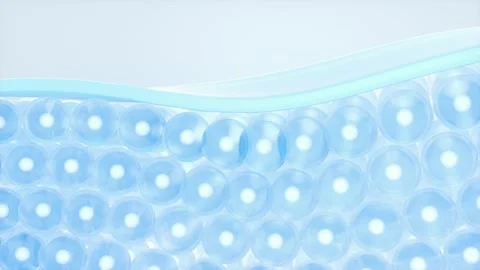 Abstract skin layer animation showing deep hydration and cellular structure.. Stock Footage 328332612