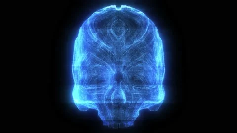 Abstract Skull Vj Loop 4k Stock Footage 200803344