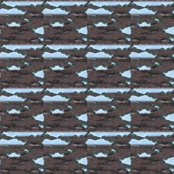 Abstract sky and bricks seamless pattern Stock Illustration