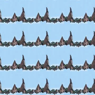 Abstract sky and bricks seamless pattern Stock Illustration