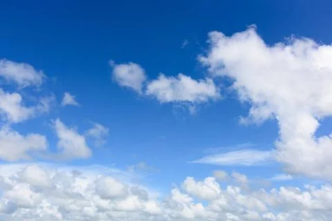 Abstract sky cloud realistic abstract sky with white clouds background Cop... Stock Photos