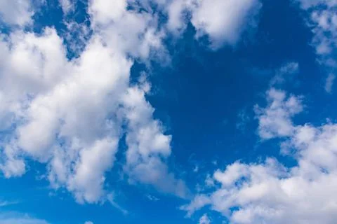 Abstract sky cloud realistic abstract sky with white clouds background Cop... Stock Photos