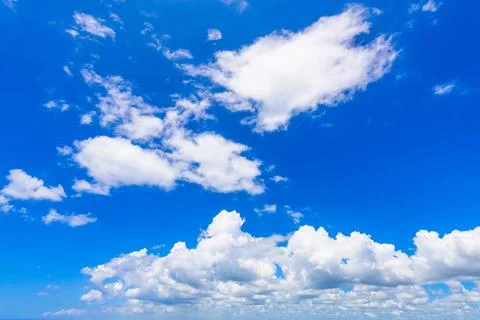 Abstract sky cloud realistic abstract sky with white clouds background Cop... Stock Photos