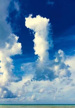 Abstract sky White cloud realistic abstract sky with white clouds backgrou... Foto stock