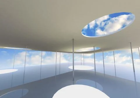 Abstract skylight of conceptual architecture Stock Illustration