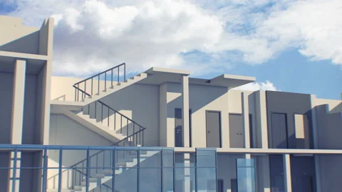 Abstract Skyscraper Building Construction Process Seamless. 動画素材 111038286