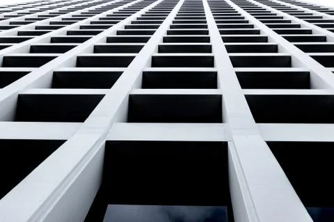 Abstract skyscraper looking up from street level Stock Photos