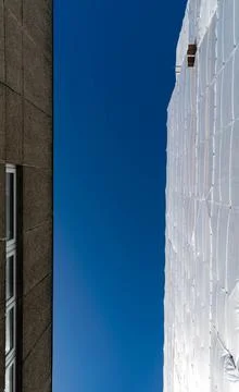 Abstract skyscraper under construction Stock Photos