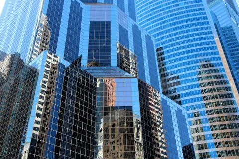 Abstract skyscraper windows background. Modern architecture pattern. Foto stock