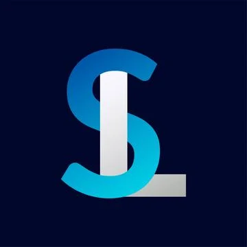 Abstract SL letter logo design template. Vector Logo Illustration. Stock Illustration