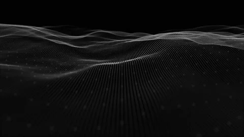 Abstract Slow Mo Digital Waving Lines Fx Background Stock Footage 219029682