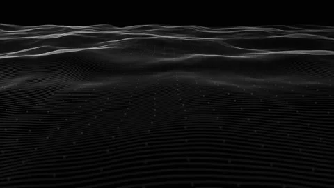 Abstract Slow Mo Digital Waving Lines Fx Background Vídeos de archivo 220947351