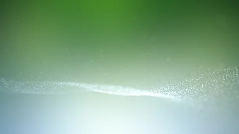 Abstract slow motion waves on nature green looped background Stock Footage 338409024