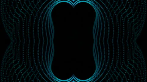 Abstract slowly rotating x shapes formed by narrow neon lines. Design. Smoothly Stock Footage 246778487