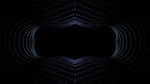 Abstract slowly rotating x shapes formed by narrow neon lines. Design. Smoothly Stock Illustration