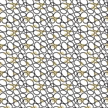 Abstract small black circles seamless pattern. Illustrazione stock