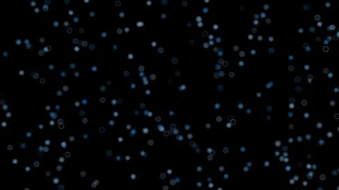 Abstract small hexagon shapes particles loop motion on black background Stock Footage 344792587