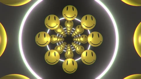 Abstract Smile Tunnel Background Stock-Footage 240647866
