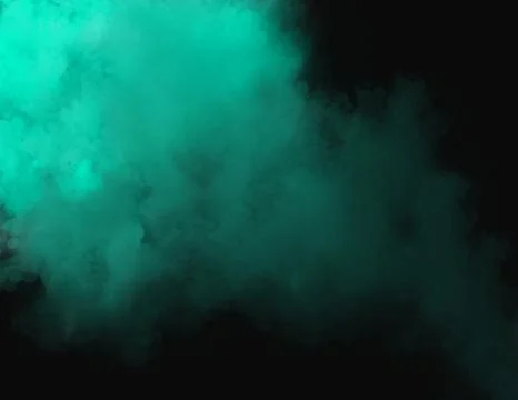 Abstract smoke background, clouds in green, blue colors Stock Illustration