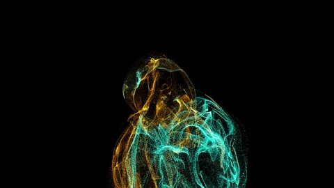 Abstract smoke background, multicolor smoke video, particular smoke video Stock Footage 259610908