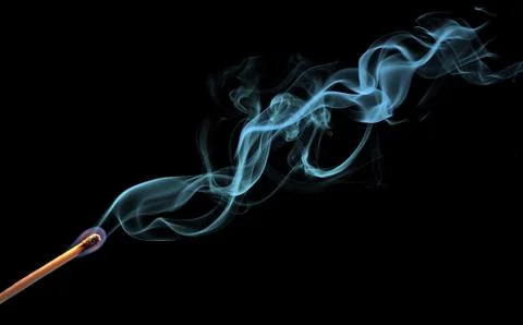 Abstract smoke on black background Stock Photos