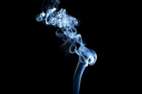 Abstract Smoke on black Background Stock Photos