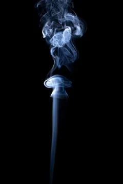 Abstract Smoke on black Background Stock Photos