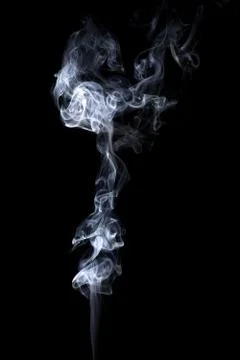Abstract Smoke on black Background Stock Photos