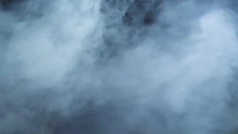 Abstract smoke on black chroma key background. Smoking in darkness, steam clouds Stock Footage 182001963