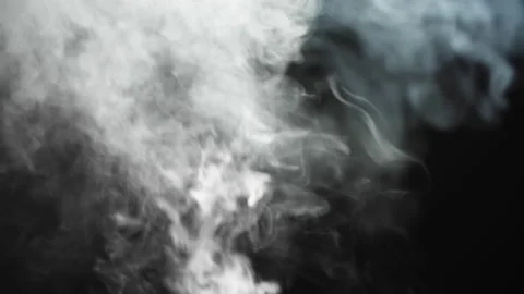 Abstract smoke on black chroma key background. Smoking in darkness, steam clouds Stock-Footage 182016909