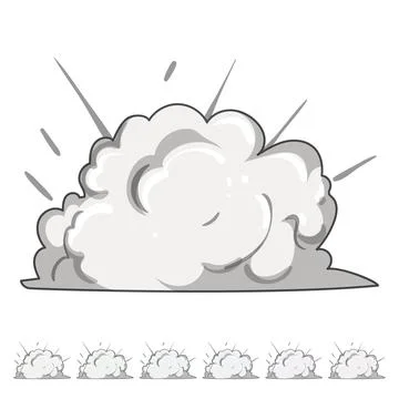 Abstract smoke cloud cartoon vector graphic 스톡 일러스트