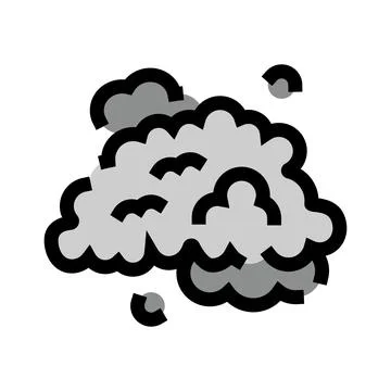 Abstract smoke cloud effect spreading dust pollution Stock Illustration