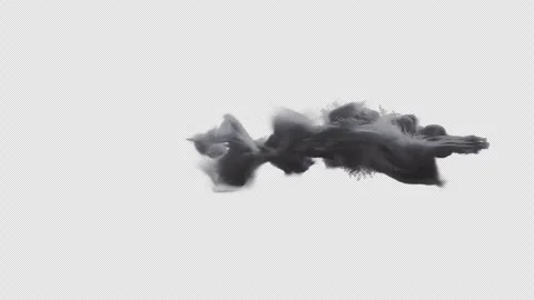 Abstract Smoke Cloud Flow On Transparent Background Effect Stock Footage 327854169