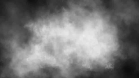 Abstract smoke cloud motion, clouds moving through ahead on black background 스톡 동영상 155821076