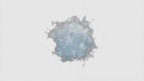 Abstract Smoke Cloud Seamless Loop with Alpha Video stock 166085756