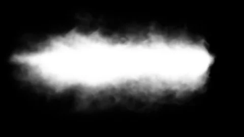 Abstract Smoke Cloud Sign Intro On Black Background Stock Footage 124953771