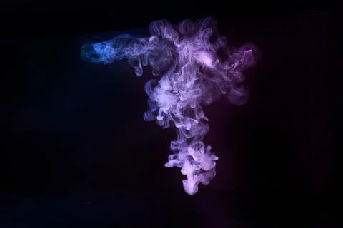 Abstract smoke creating vibrant colored fluid patterns Stock Illustration
