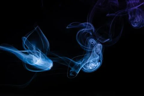 Abstract smoke on dark background Stock Photos